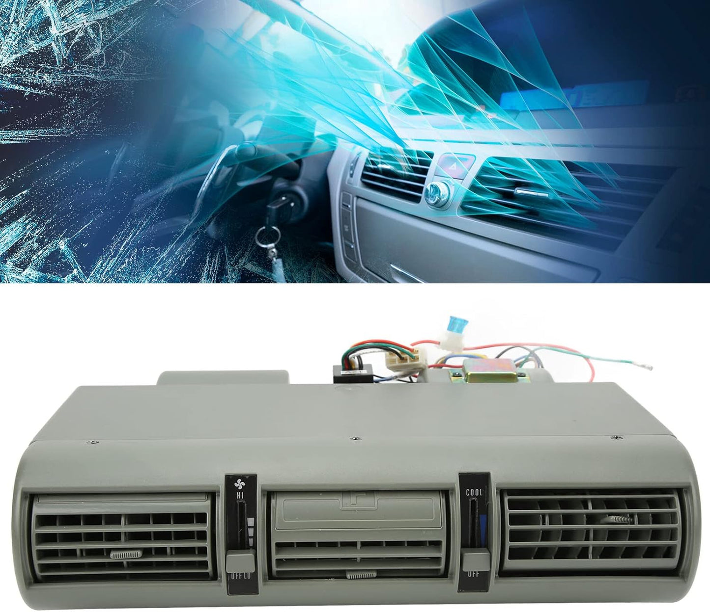 Evaporator universal 5 kw 12V cu panou comanda ventilatie si termostat electronic