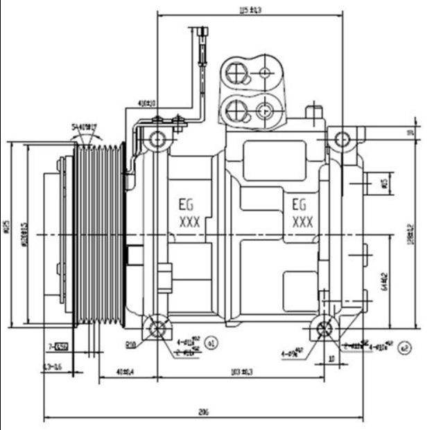 Compresor aer conditionat John Deere / Claas After Market PV8 AL153386