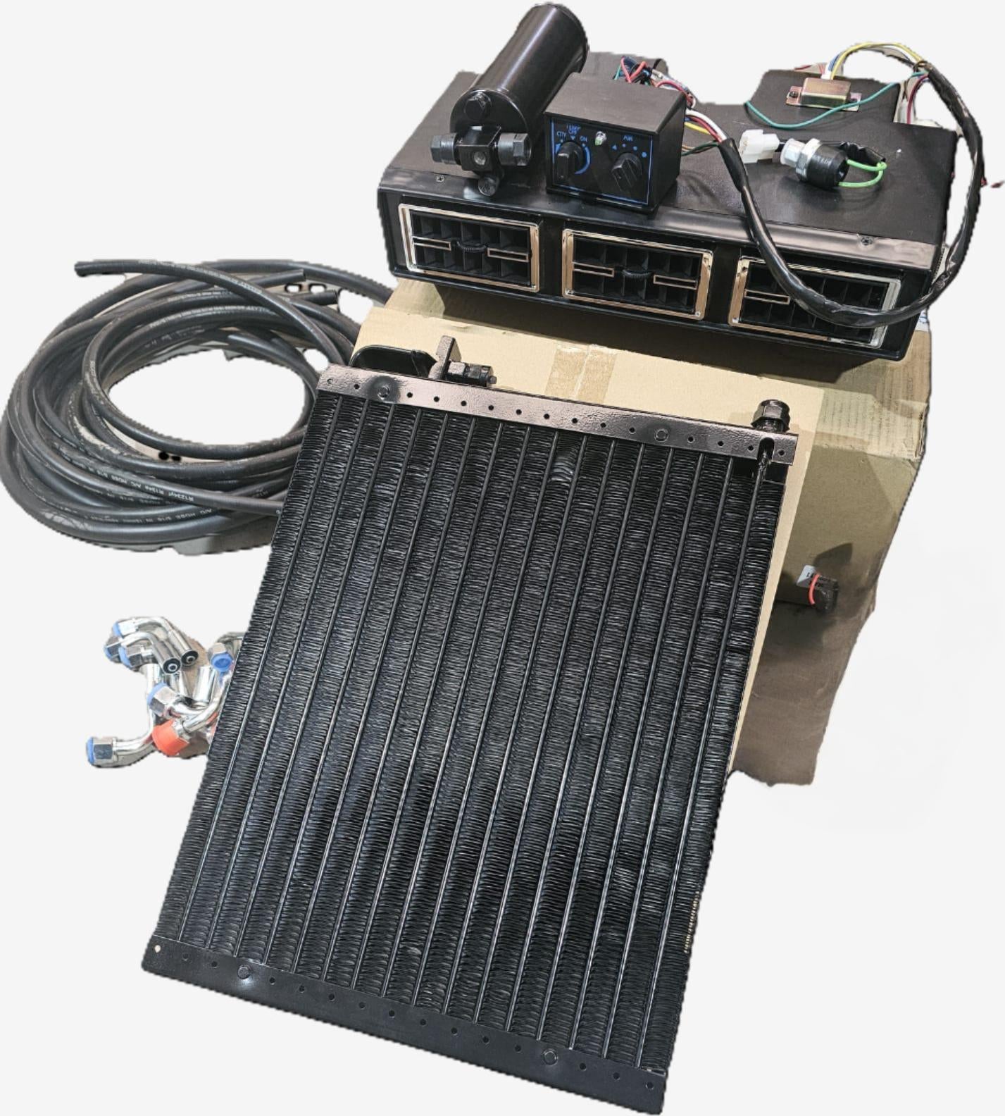 Sistem aer conditionat masini retro/proiecte custom cu functie racire/incalzire 5.5kw 12V fulie trapez