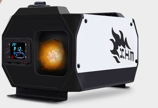 Incalzitor diesel portabil 8kw alimentare 12 24 220V alb/negru