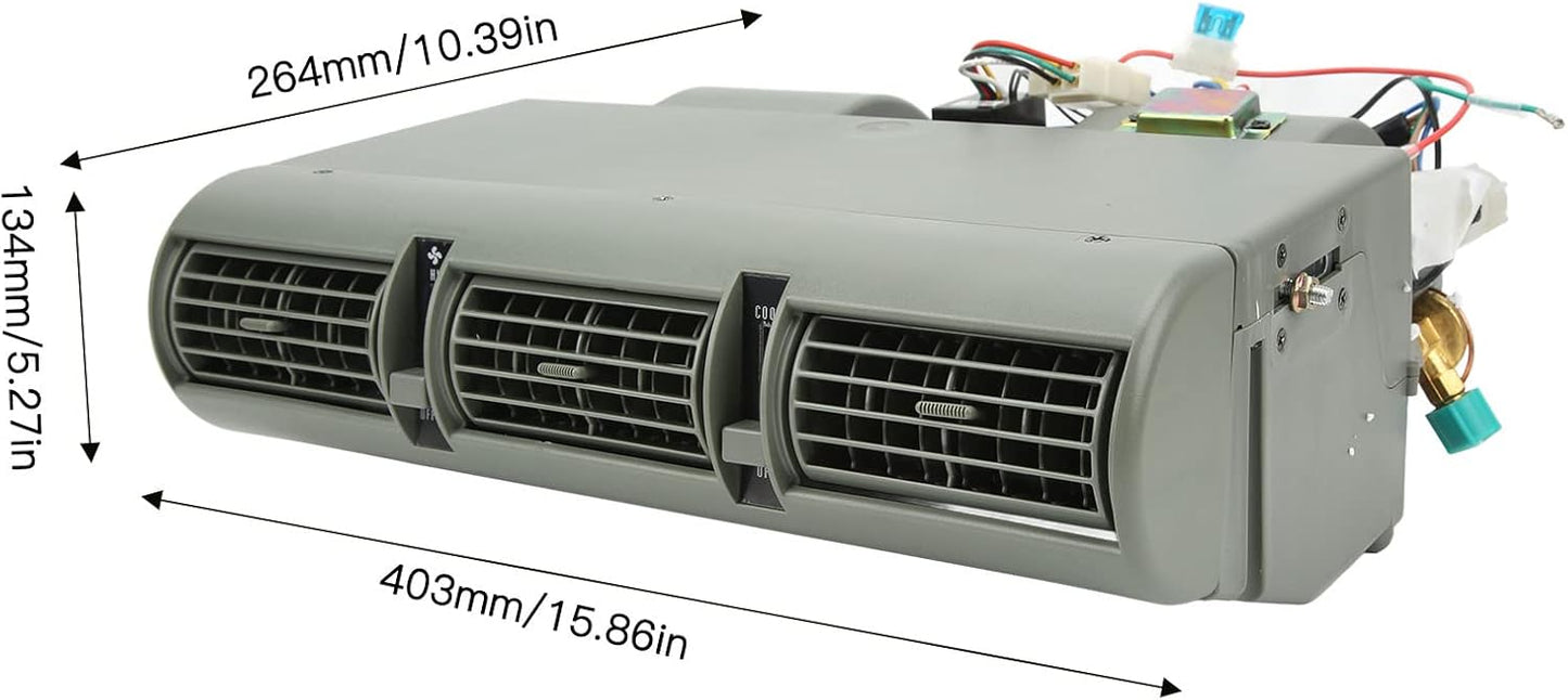 Evaporator universal 5 kw 12V cu panou comanda ventilatie si termostat electronic