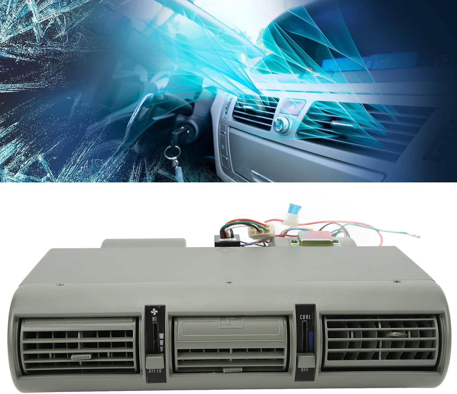 Evaporator universal 5 kw 12V cu panou comanda ventilatie si termostat electronic