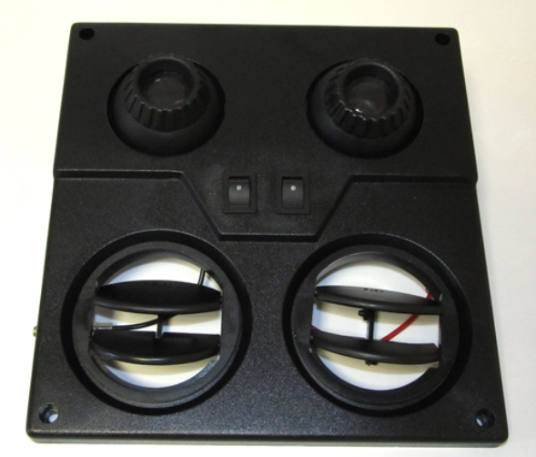 Panou ventilatie negru 24V 76mm