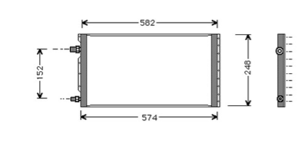 Radiator clima universal PARALEL ALU 539X248X18